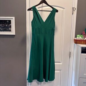 J.Crew Green Silk Sleeveless Midi Dress Womens, Size 10